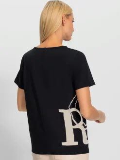T-shirt à encolure ronde inscription tendance