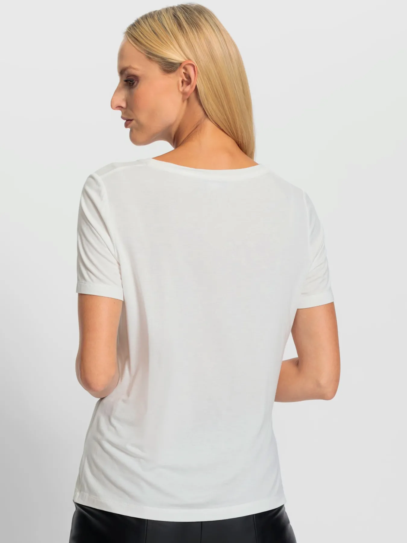 T-shirt à encolure ronde inscription tendance