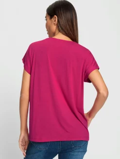 T-shirt à encolure ronde joli imprimé devant