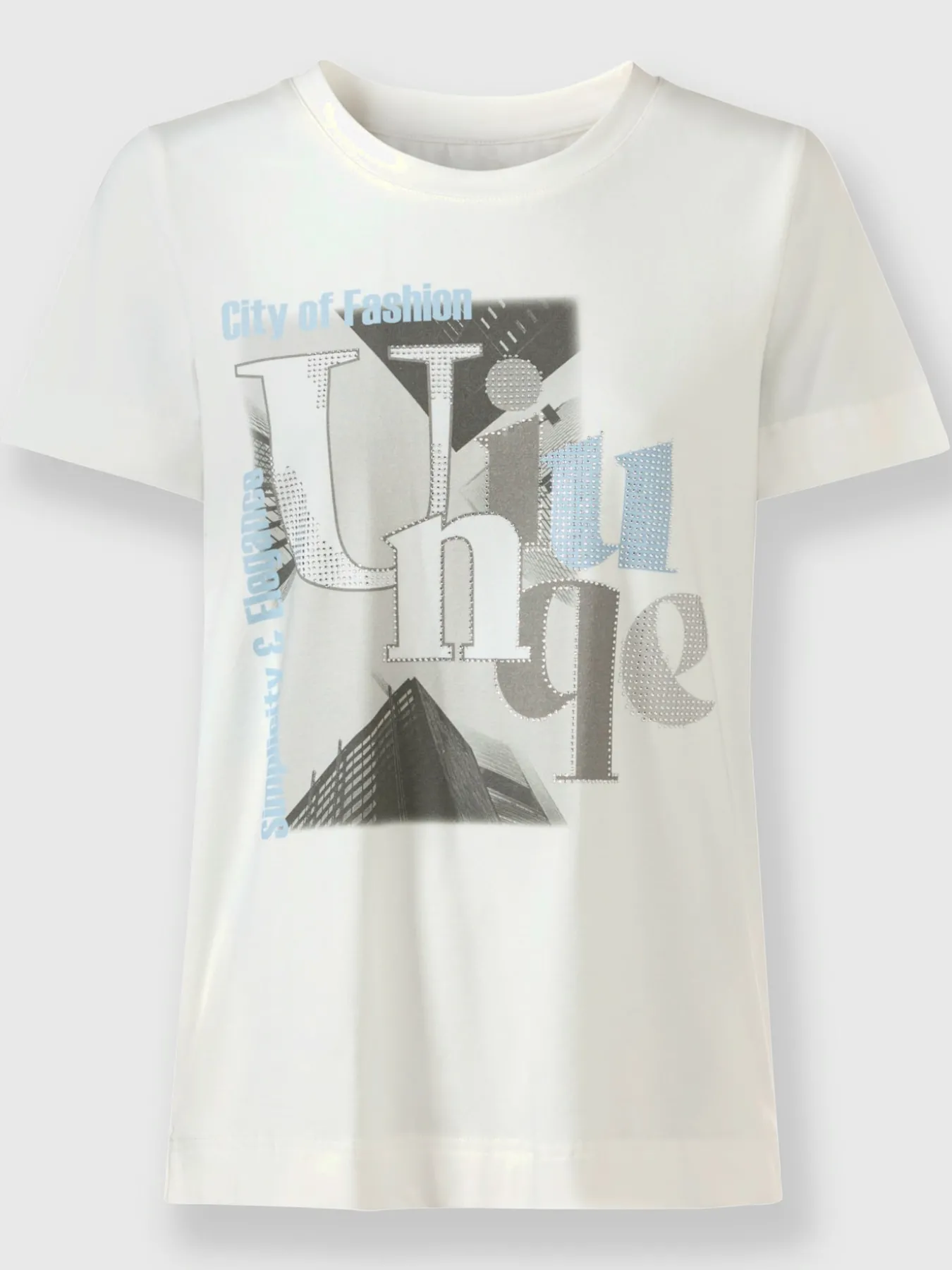 T-shirt à encolure ronde joli imprimé devant