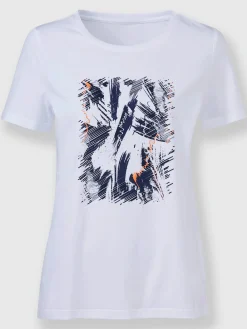 T-shirt à encolure ronde joli imprimé devant