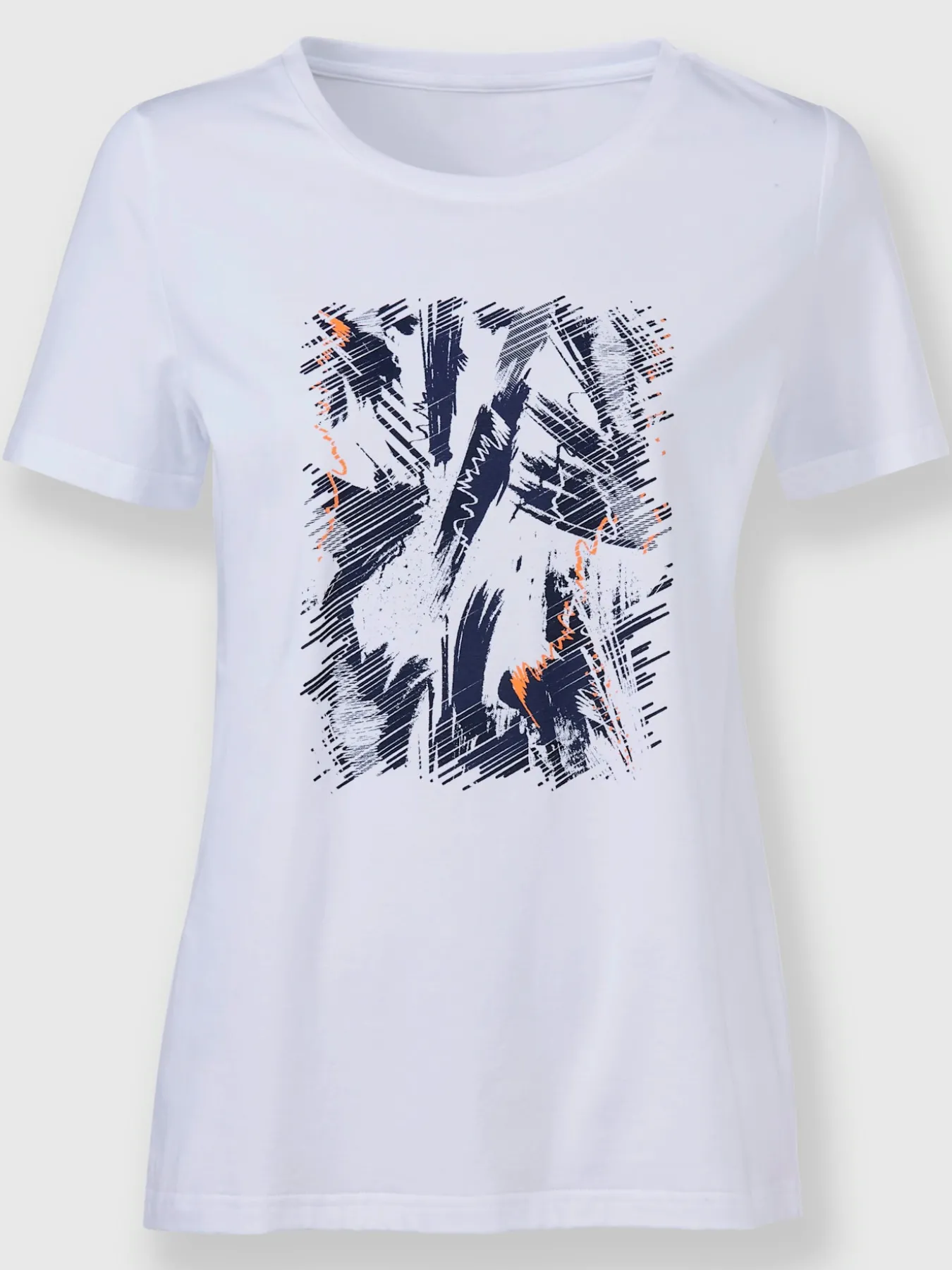 T-shirt à encolure ronde joli imprimé devant