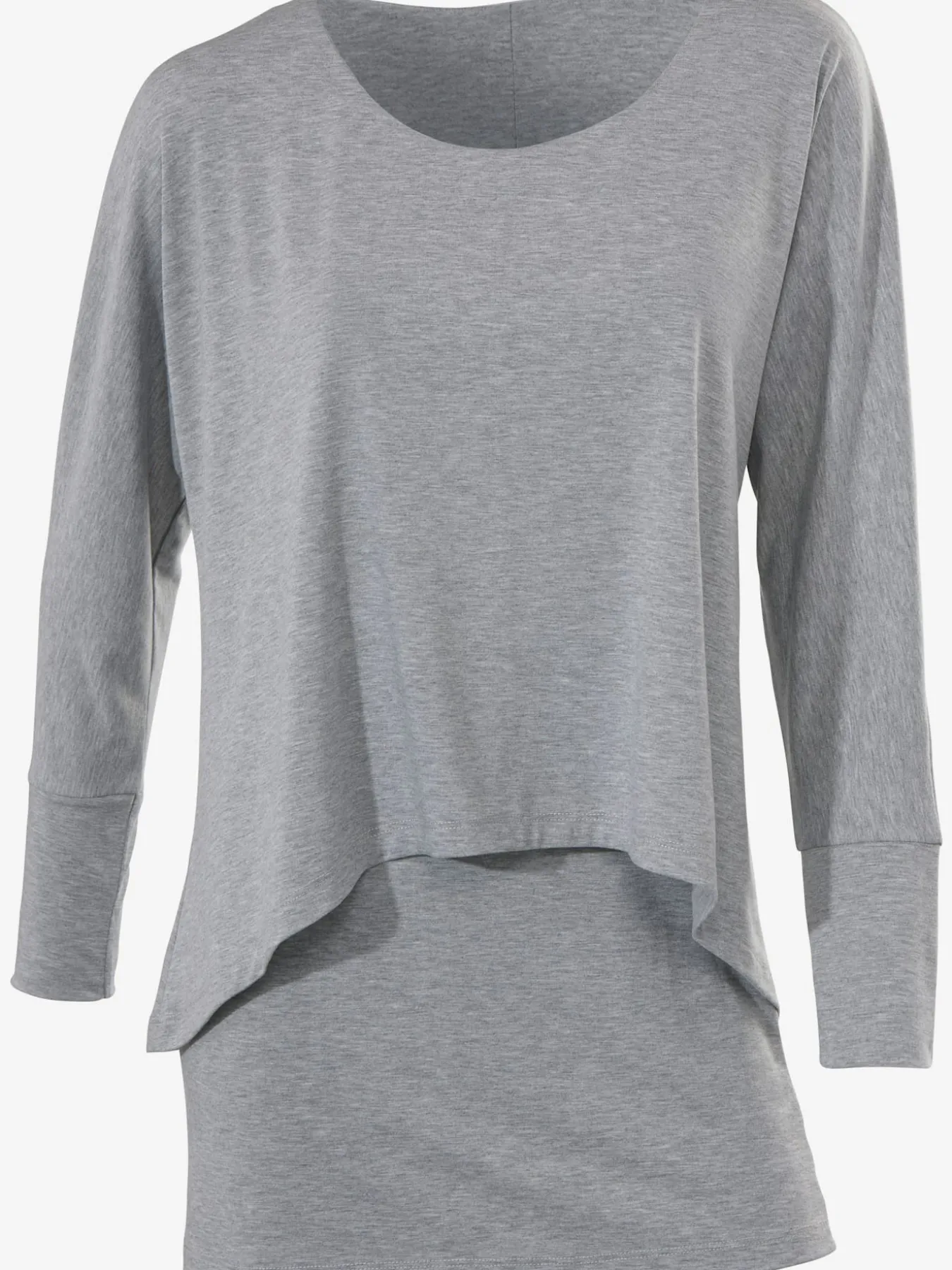 T-shirt à encolure ronde look décontracté tendance, manches chauve-souris