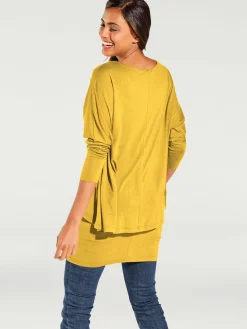 T-shirt à encolure ronde look décontracté tendance, manches chauve-souris