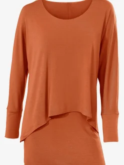 T-shirt à encolure ronde look décontracté tendance, manches chauve-souris