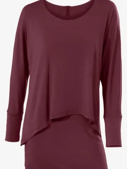 T-shirt à encolure ronde look décontracté tendance, manches chauve-souris