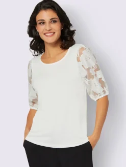 T-shirt à encolure ronde manches courtes avec superbe motif dévoré