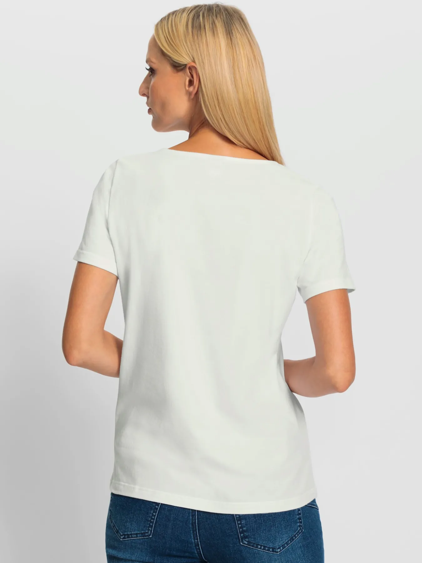 T-shirt à encolure ronde motif imprimé devant
