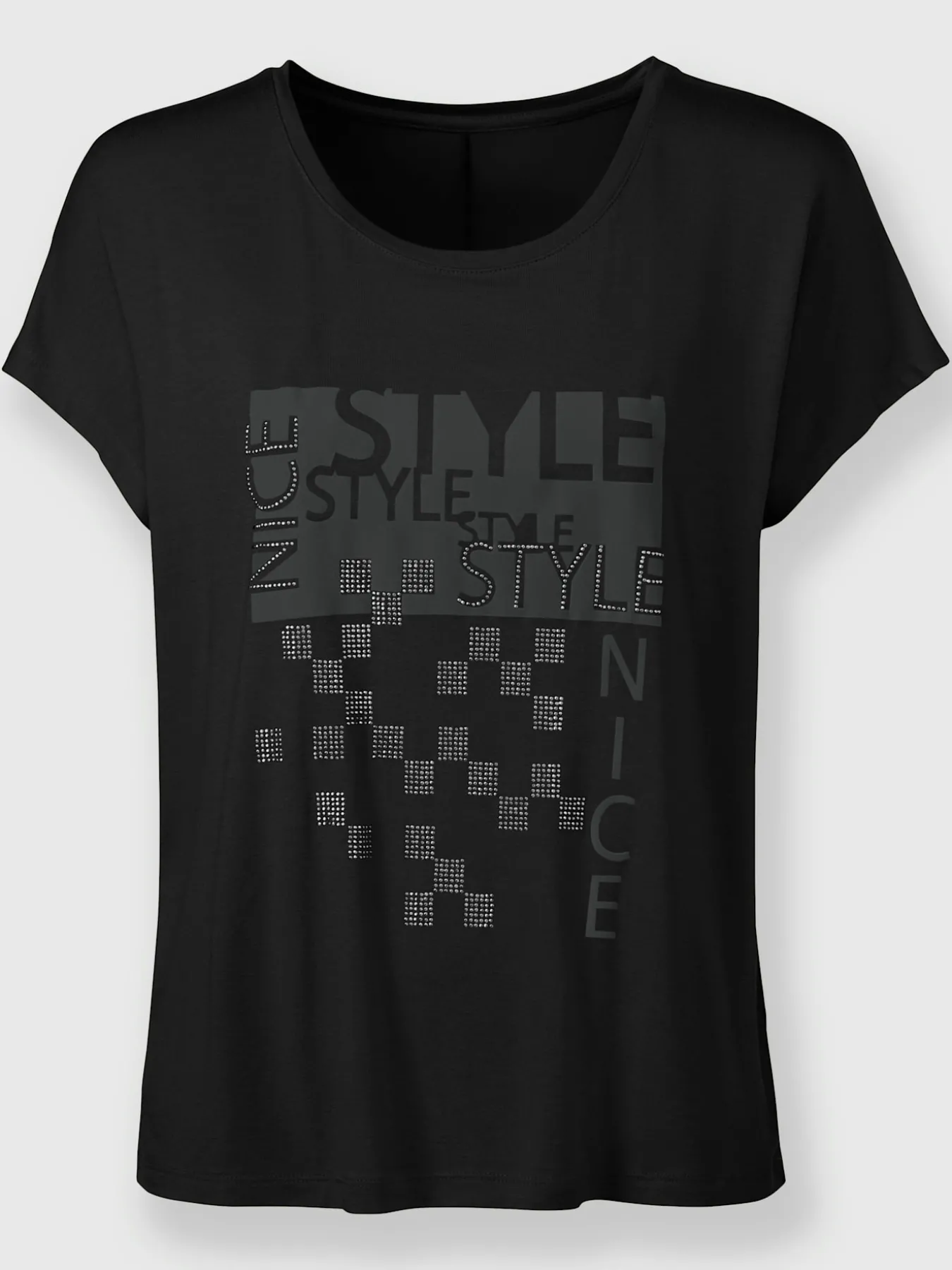 T-shirt à encolure ronde motif imprimé exclusif devant