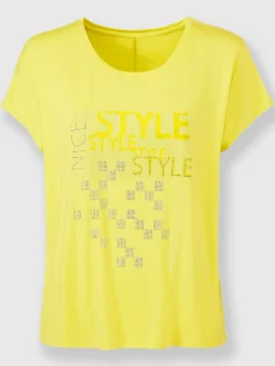 T-shirt à encolure ronde motif imprimé exclusif devant