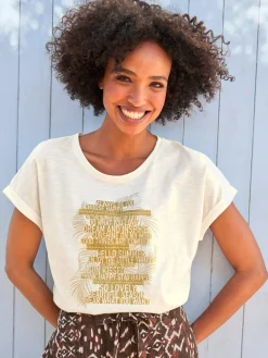 T-shirt à encolure ronde motif imprimé