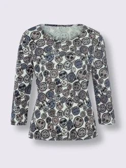 T-shirt à encolure ronde motif imprimé fantaisie