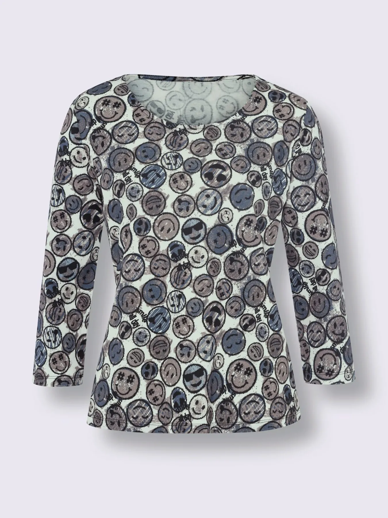 T-shirt à encolure ronde motif imprimé fantaisie