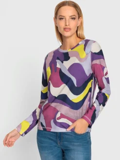 T-shirt à encolure ronde motif coloré