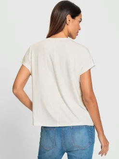T-shirt à encolure ronde motif imprimé exclusif devant