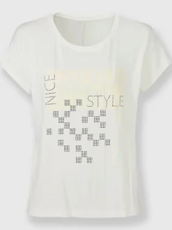 T-shirt à encolure ronde motif imprimé exclusif devant