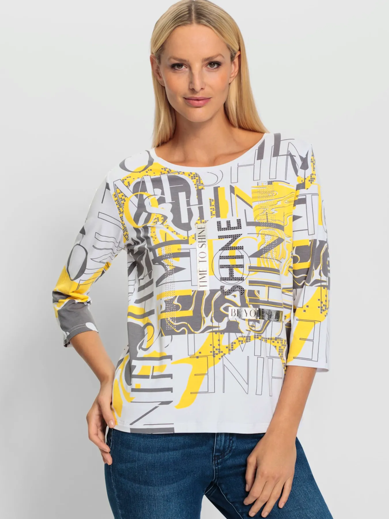 T-shirt à encolure ronde motif imprimé exclusif