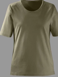 T-shirt à encolure ronde pur coton