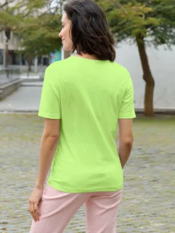 T-shirt à encolure ronde pur coton