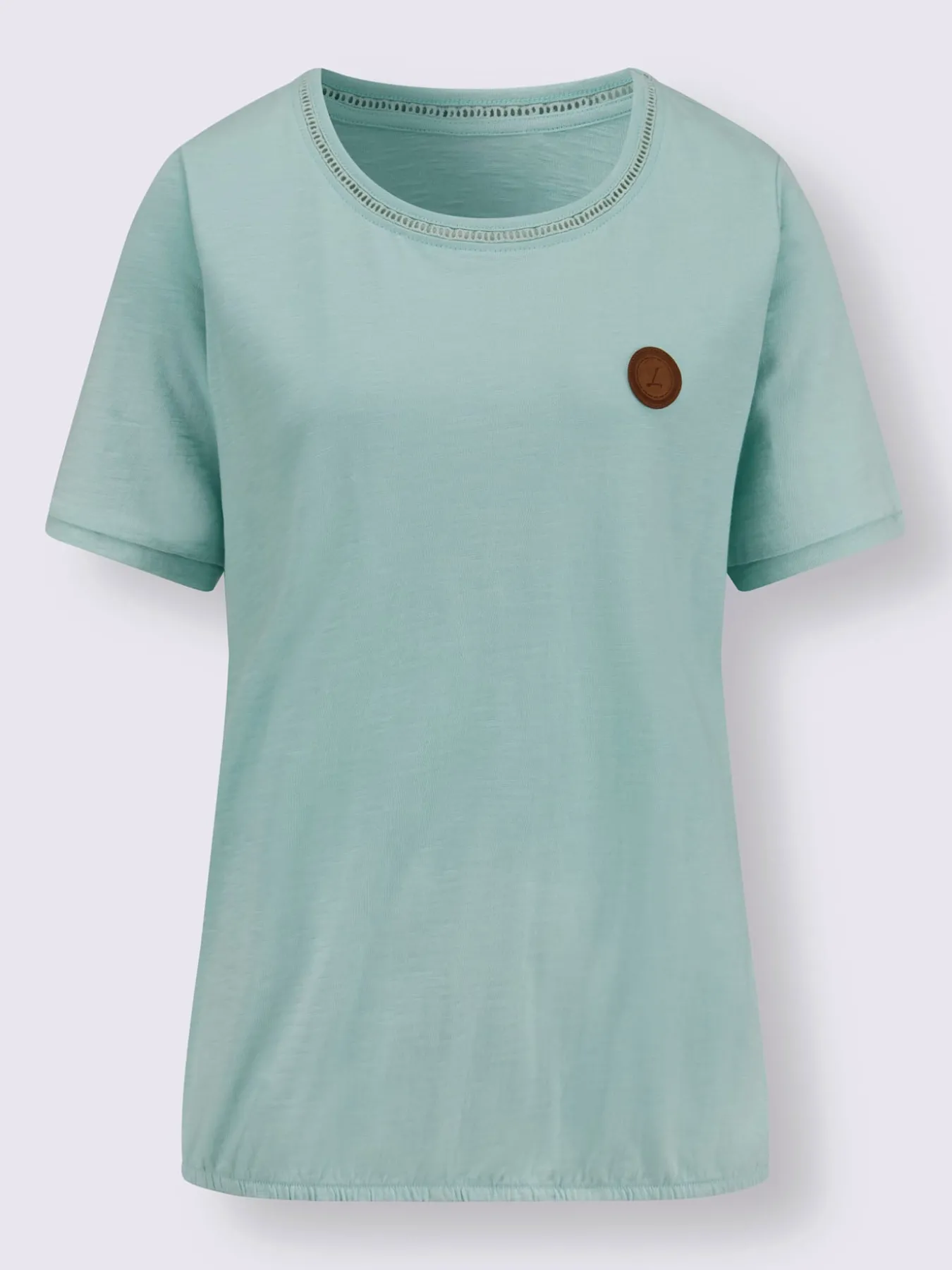 T-shirt à encolure ronde pur coton