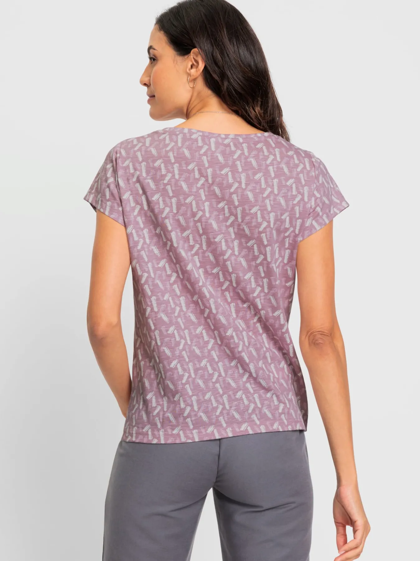 T-shirt à encolure ronde pur coton
