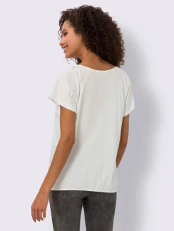 T-shirt à encolure ronde pur coton