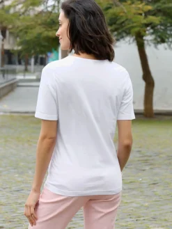 T-shirt à encolure ronde pur coton