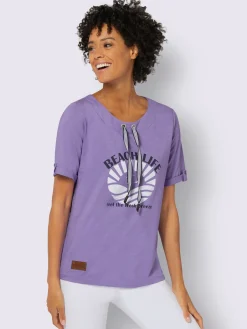 T-shirt à encolure ronde pur coton