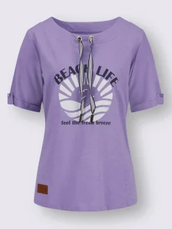 T-shirt à encolure ronde pur coton