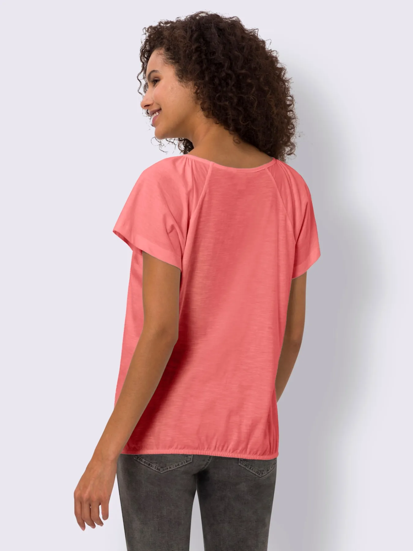 T-shirt à encolure ronde pur coton