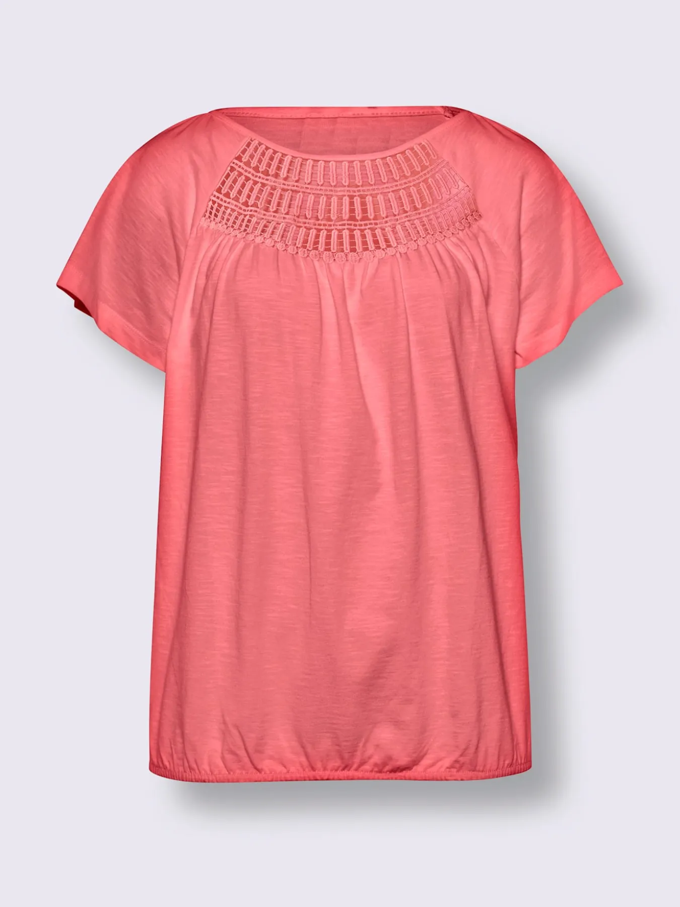 T-shirt à encolure ronde pur coton