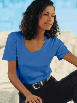 T-shirt à encolure ronde pur coton