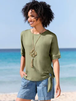 T-shirt à encolure ronde qualité viscose douce