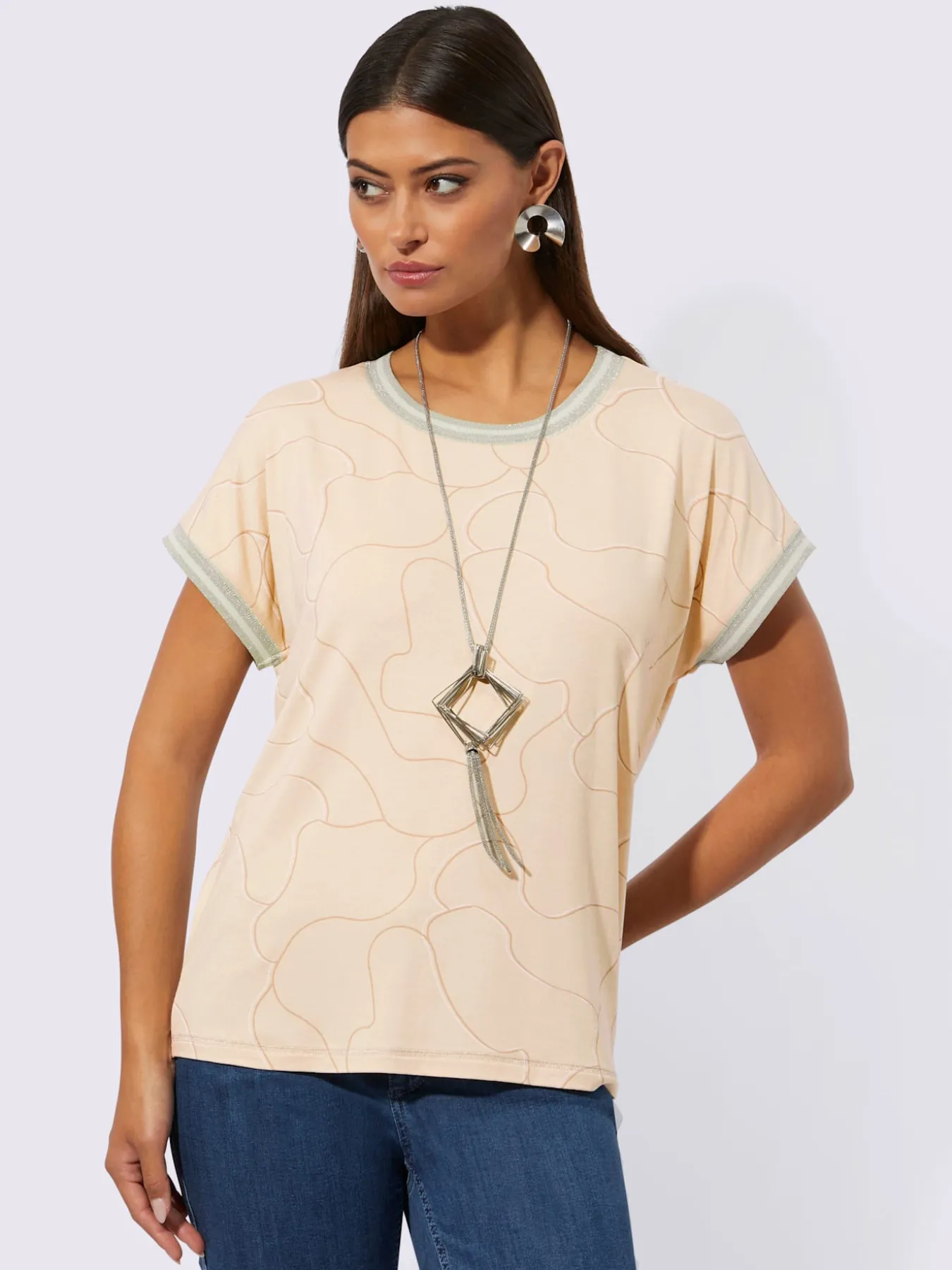 T-shirt à encolure ronde viscose