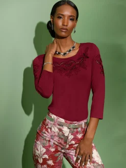 T-shirt à encolure ronde viscose