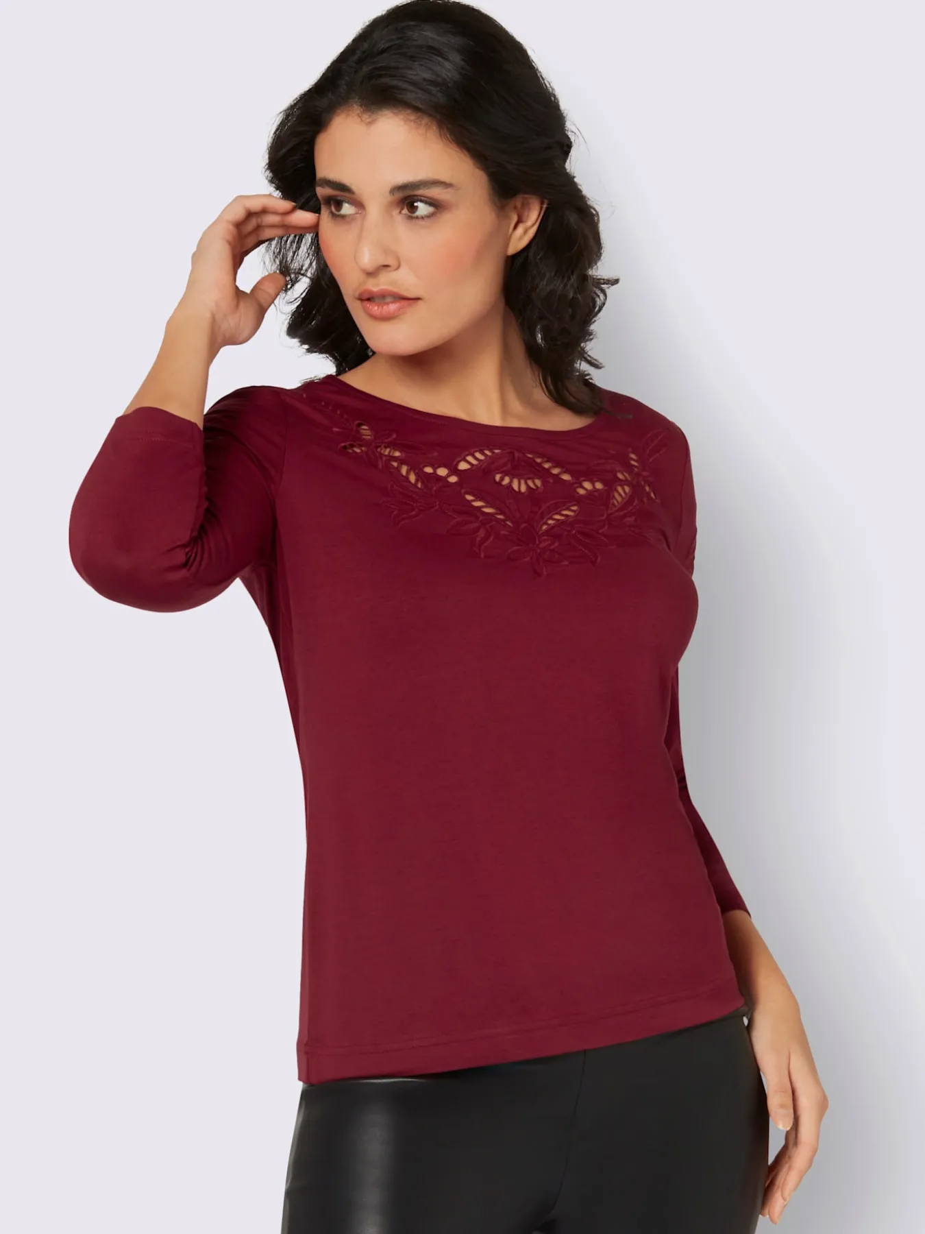 T-shirt à encolure ronde viscose