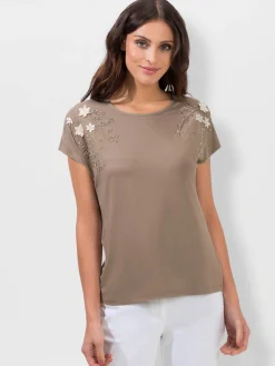 T-shirt à encolure ronde viscose