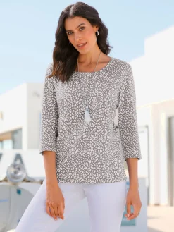 T-shirt à manches 3/4 50% coton