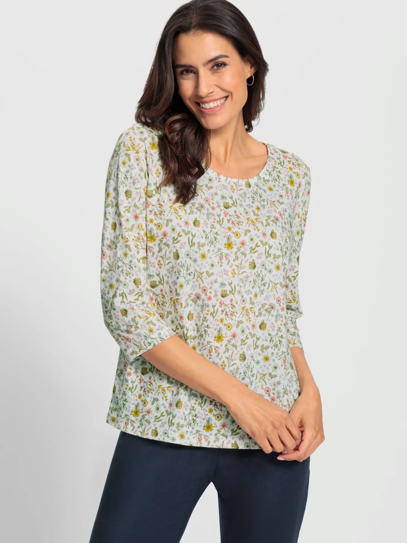 T-shirt à manches 3/4 50% coton