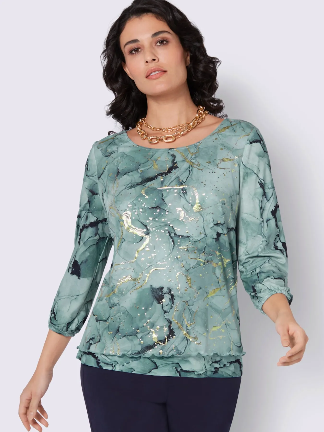 T-shirt à manches 3/4 doublé