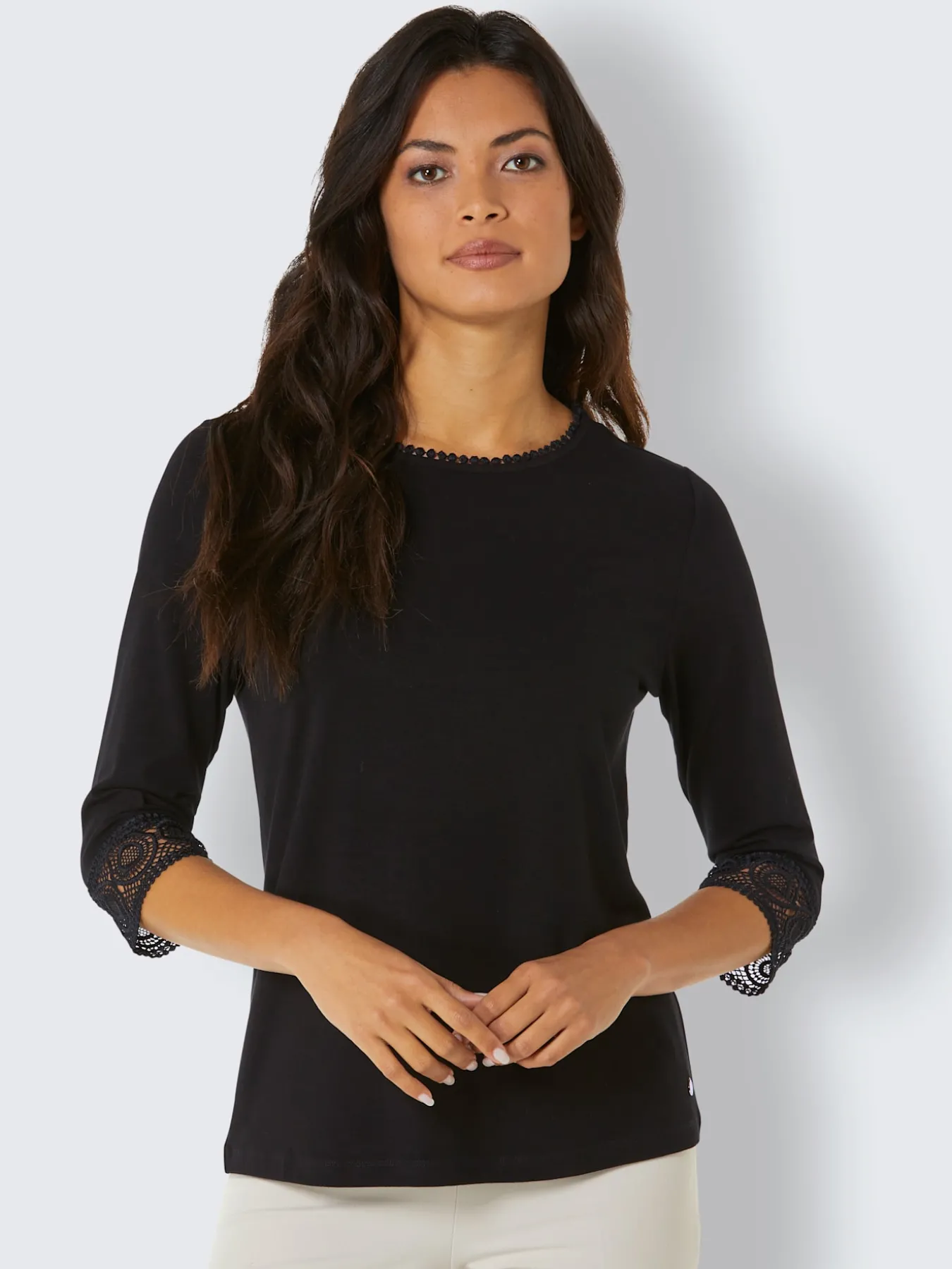 T-shirt à manches 3/4 doux comme la soie