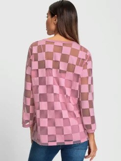 T-shirt à manches 3/4 effet vaporeux chic