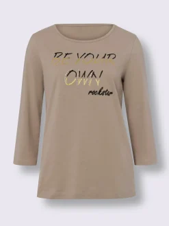 T-shirt à manches 3/4 inscription tendance