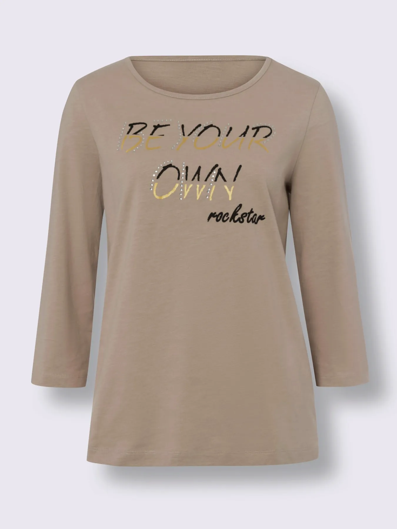 T-shirt à manches 3/4 inscription tendance
