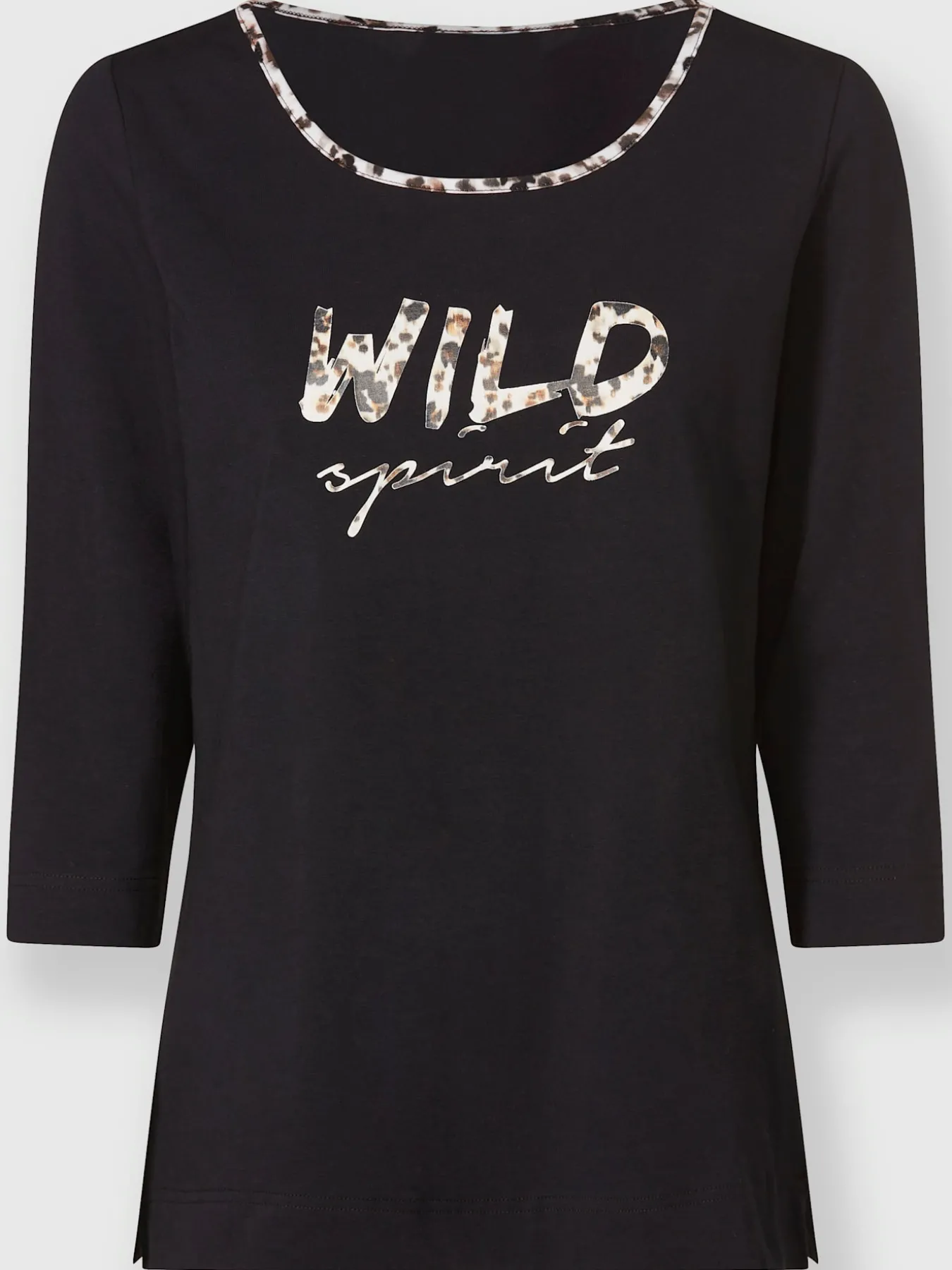 T-shirt à manches 3/4 inscription tendance