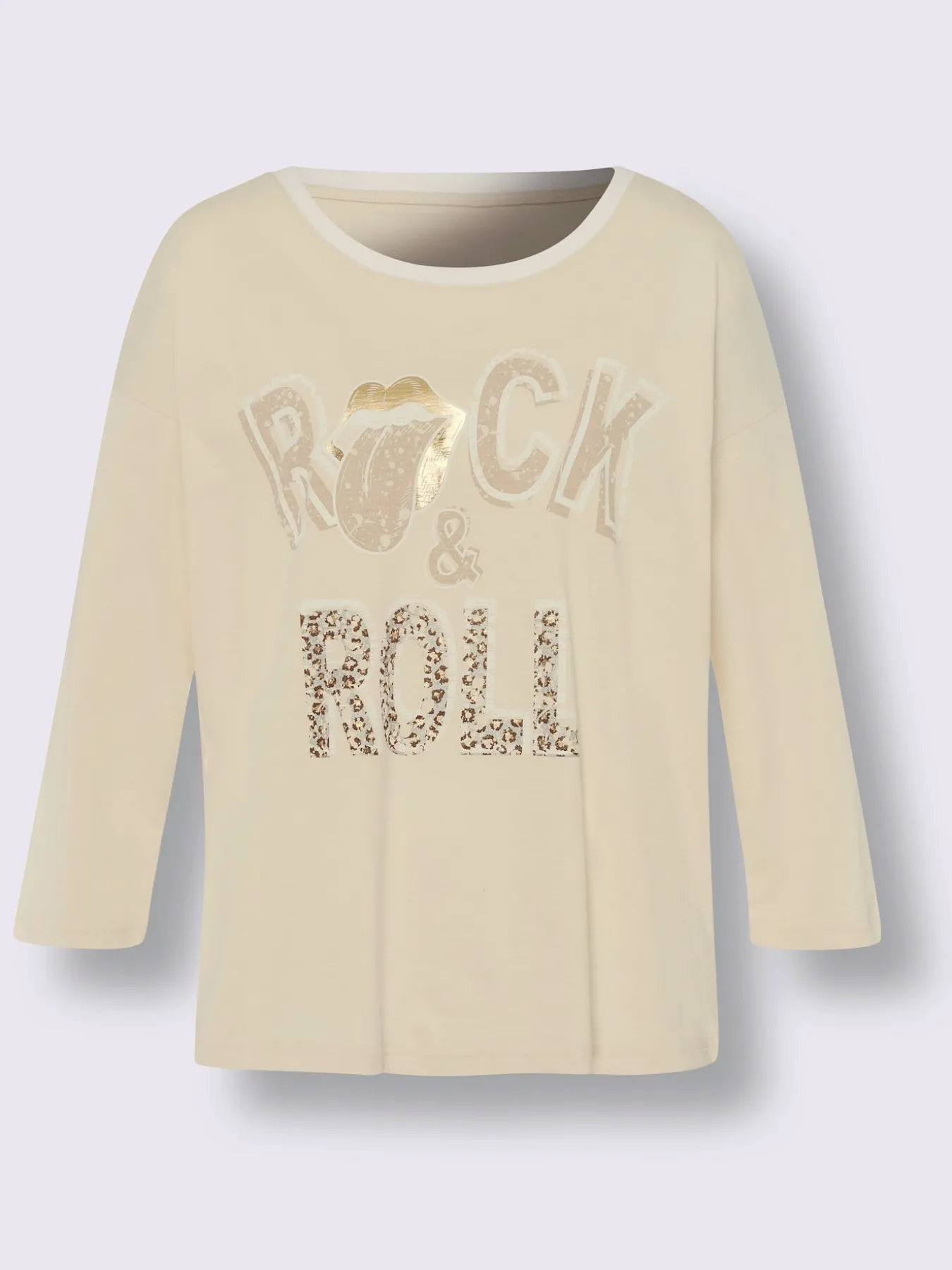T-shirt à manches 3/4 inscription tendance