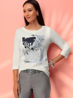 T-shirt à manches 3/4 joli imprimé devant