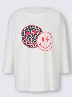 T-shirt à manches 3/4 joli imprimé devant
