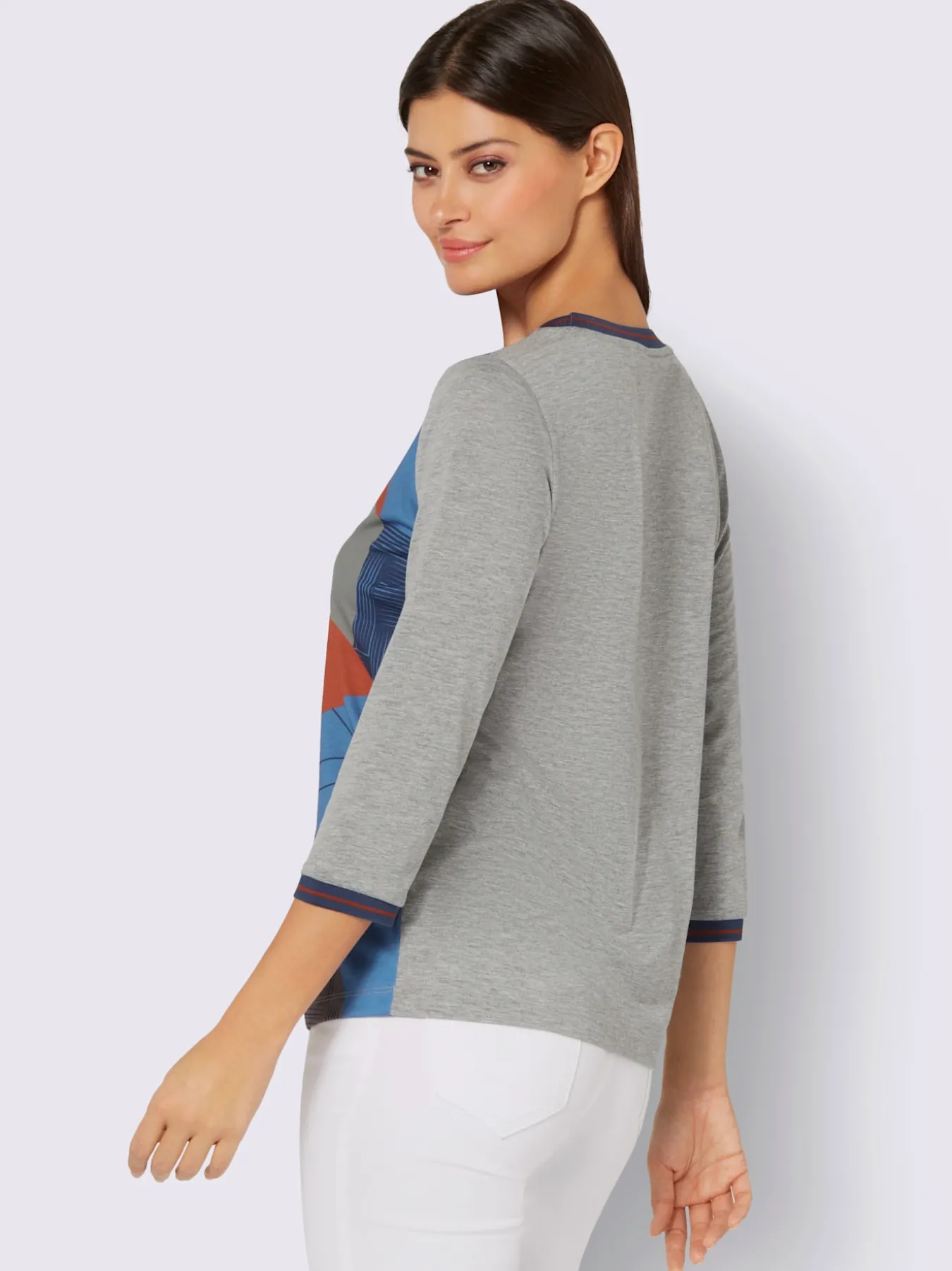 T-shirt à manches 3/4 mélange de modal doux