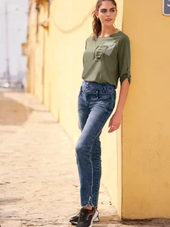 T-shirt à manches 3/4 mélange de viscose doux